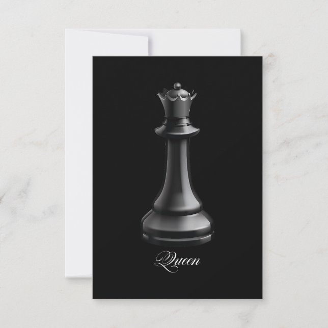 Cartão RSVP Rainha Chess Piece Halloween Costume Chess Lover (Frente)