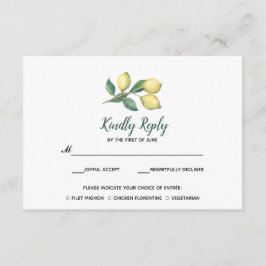 Cartão RSVP Ramificação de Árvore Limão | VP de Casamento com 