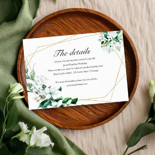 Cartão RSVP Receptáculo Geométrico Floral de Casamento Verde