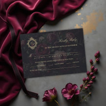Refeição de Casamento Sombrio com Brasão Vitoriano
