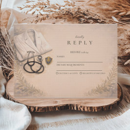 Cartão RSVP Registered Nurse Pinning Ceremony Graduation