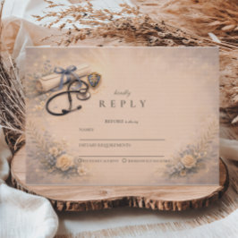 Cartão RSVP Registered Nurse School Graduation Event