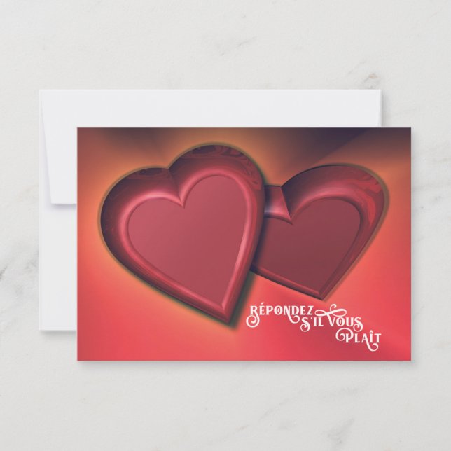 Cartão RSVP Répondez sil vous Plait (Frente)