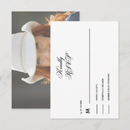Cartão RSVP responda gentilmente carta vaqueiro foto elegante