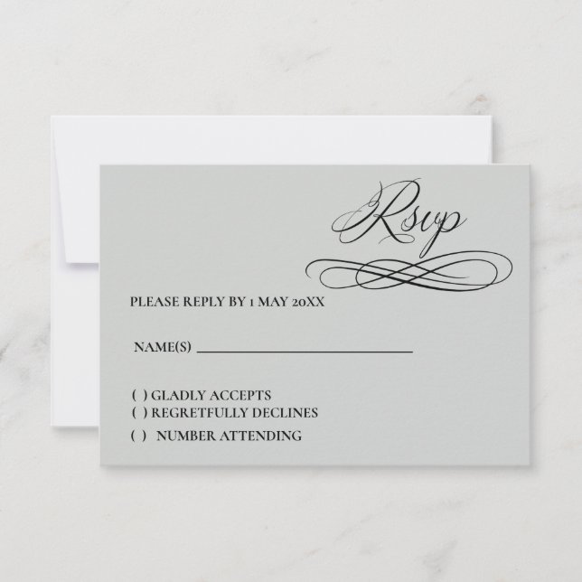 Cartão RSVP Response Card (Frente)