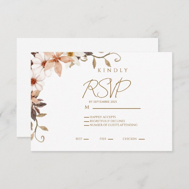 Cartão RSVP Response Card (Frente/Verso)