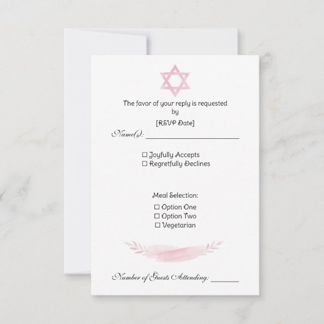 Cartão RSVP Response Card (Frente)