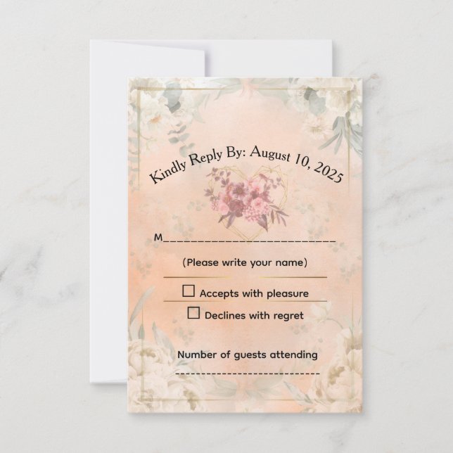 Cartão RSVP Response Card (Frente)