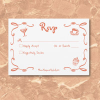 Retrato Whimsical Desenhou Casamento Laranja Sunse