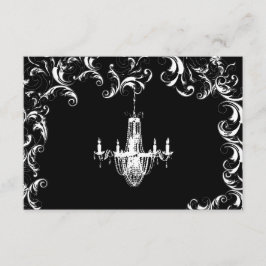 Cartão RSVP Rico Swirl Chandelier Invitation