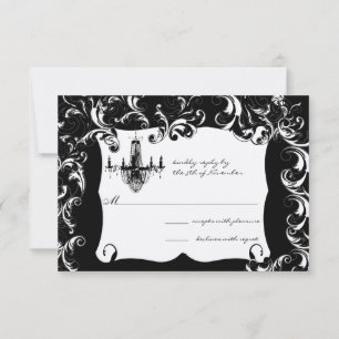 Cartão RSVP Rico Swirl Chandelier Invitation