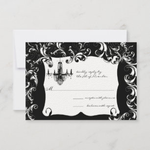 Cartão RSVP Rico Swirl Chandelier Invitation