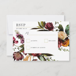 Cartão RSVP Riqueza do Casamento Colorido Primavera