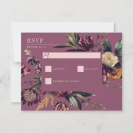Cartão RSVP Riqueza do Casamento Puro da Orquídea Colorida Pri