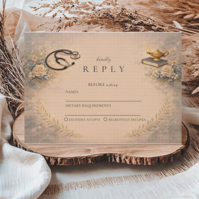 Cartão RSVP RN Graduation Pinning Ceremony Party (Criador carregado)