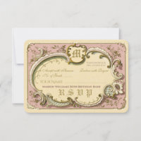 Rococo Elegante Francês Quadro Dourado Rosa