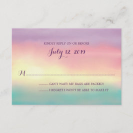 Cartão RSVP Romance Sunset | VP de Casamento