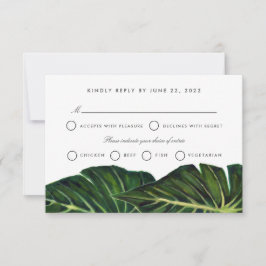 Cartão RSVP Romance tropical II