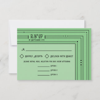 Cartão RSVP Romântica Vintage Inspirava Pálida Refeição de Cas