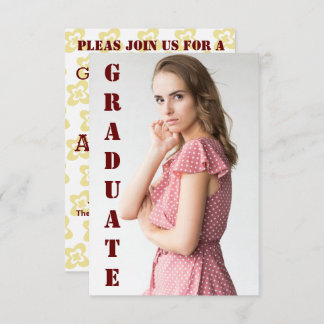 Cartão RSVP Romântico moderno de vintage, graduação floral dos