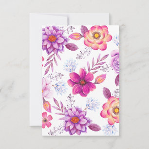 Cartão RSVP Rosa violeta