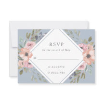 Rosas de aquarela sutil | Casamento Azul Claro