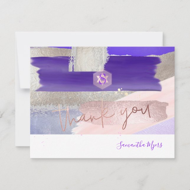 Cartão RSVP Rosas De Jardim PixDezines ✡ Mitzvah Obrigado ✡ Ca (Frente)