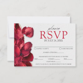 Cartão RSVP Rose Petals  Response Card