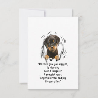 Cartão RSVP Rottweiler Puppy  Could Give You Any Funny Gifts
