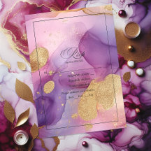 Roxo Elegante e Tinta Alcoólica Dourada