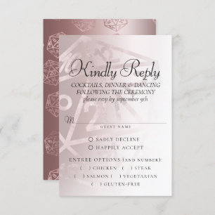 Cartão RSVP RPG Luxe   Mauve Fantasy Tabletop Gamer Entree