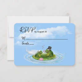 Cartão RSVP RSVPs de Casamento Sapos no Nenúfar