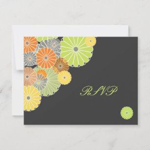 Cartão RSVP RSVPs PixDezines Kiku (chrysanthemum) exigem 5x7