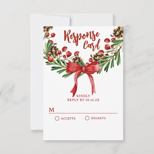 Cartão RSVP Rua de Natal (Frente)