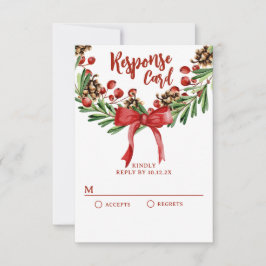 Cartão RSVP Rua de Natal