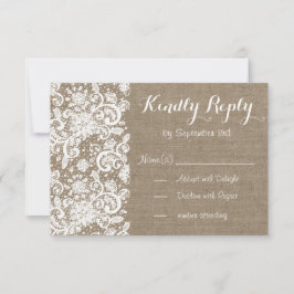 Cartão RSVP Russo com arromba e local para o casam