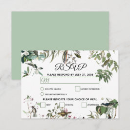 Cartão RSVP Rustic Eucalyptus Deixa Vintage Greenery Casamento