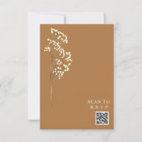 Rustic Goldenrod Gypsophila Código QR Casamento RS