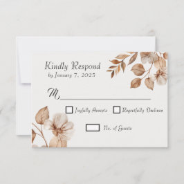 Cartão RSVP Rustic Romance Wedding Response Cards