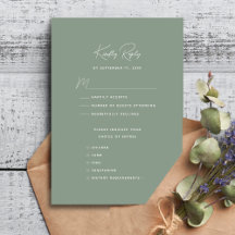Sage Green Modern Whimsical Script Wedding