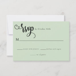 Cartão RSVP Script Romântico | Casamento Caligrafia