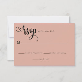 Cartão RSVP Script Romântico | Casamento de caligrafia