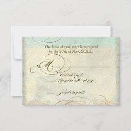 Cartão RSVP Sea Turtle Modern Coaster Ocean Beach Swirls Estil