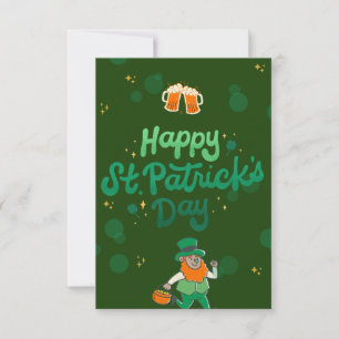 Cartão RSVP "Shamrocks & Shenanigans: Uma Rua. Dia de Patrick