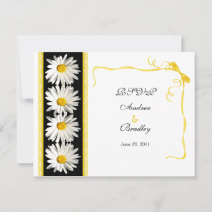 Cartão RSVP Shasta Daisy Wedding Response Card