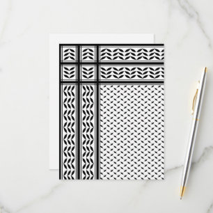 Cartão RSVP Símbolo Keffiyeh do Padrão de Resistência Palestin