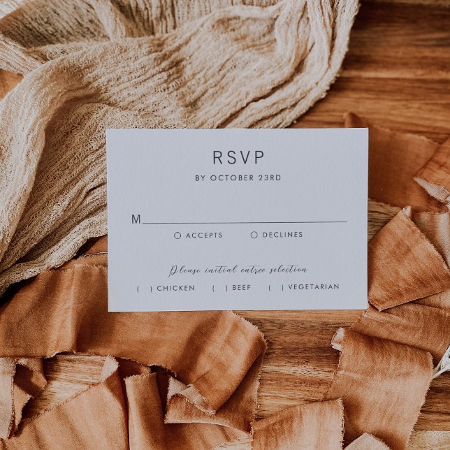 Cartão RSVP Simple Modern Wedding (Criador carregado)