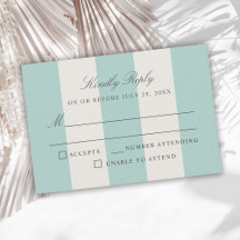 Simples Cabana Listras de Teal Pálido Casamento RS