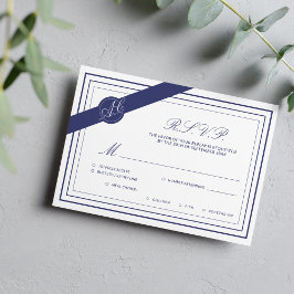 Cartão RSVP Simples e elegante escolha de refeição formal de c