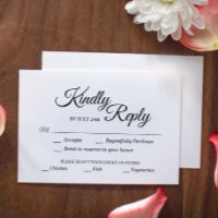 Simples escolha de refeição de Caligrafia Preta e